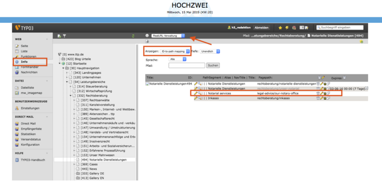 Die URL bei Übersetzungen korrigieren